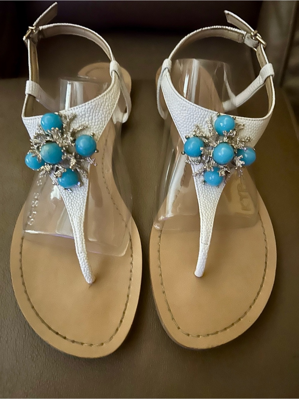 Antonio Melani Thong Leather Upper Sandals for Women Size 9